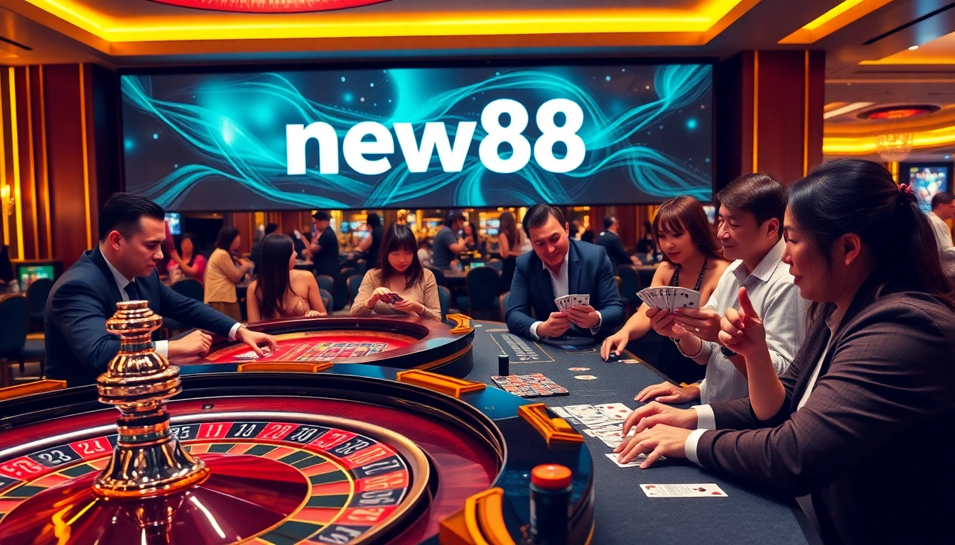 Experience the thrill of đăng nhập new88 with vibrant casino gaming, roulette, and exciting players.